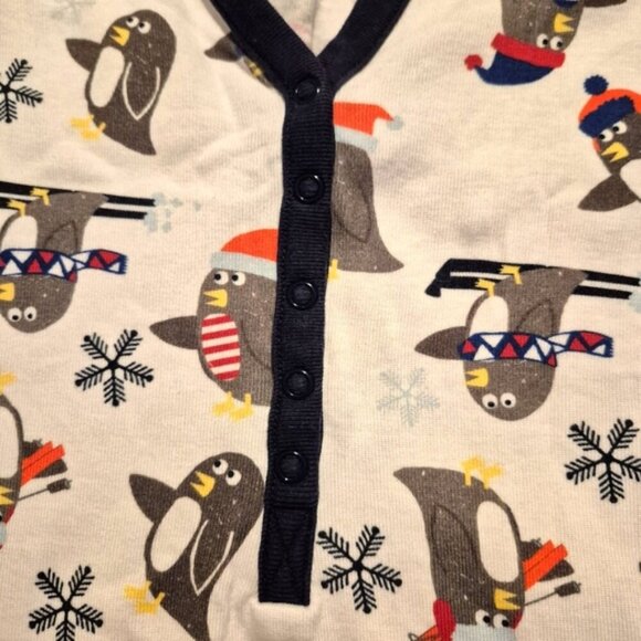 Hanna Andersson women's size Small penguin white pajama top with snaps vguc - Picture 3 of 5